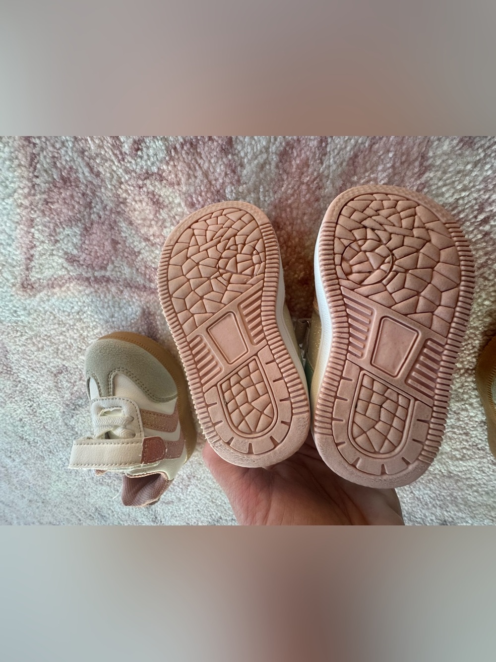 First Steps Toddler Pink Glitter Velcro Sneakers (Size 4) - Picture 5 of 5